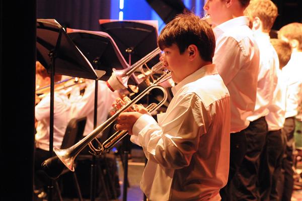Students performing at the 2023-2024 All County Jazz Concert